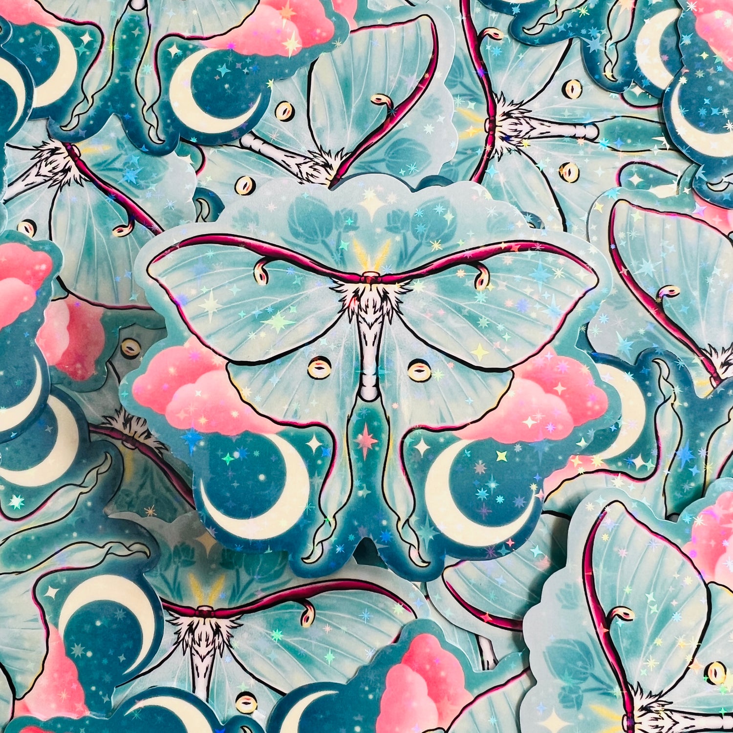 Luna Moth Sparkle Sticker