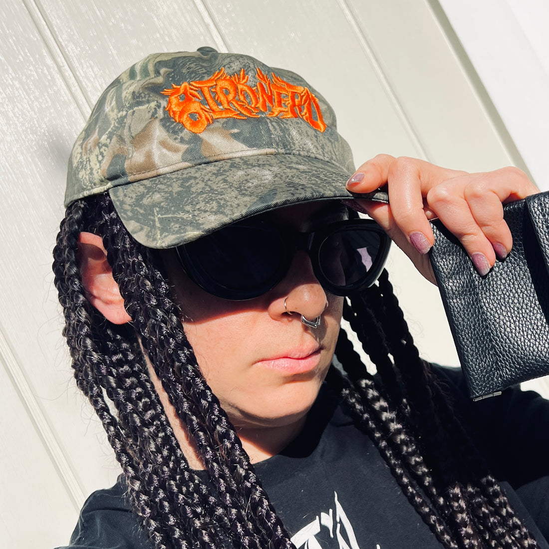 Bird Nerd Embroidered Camo Cap