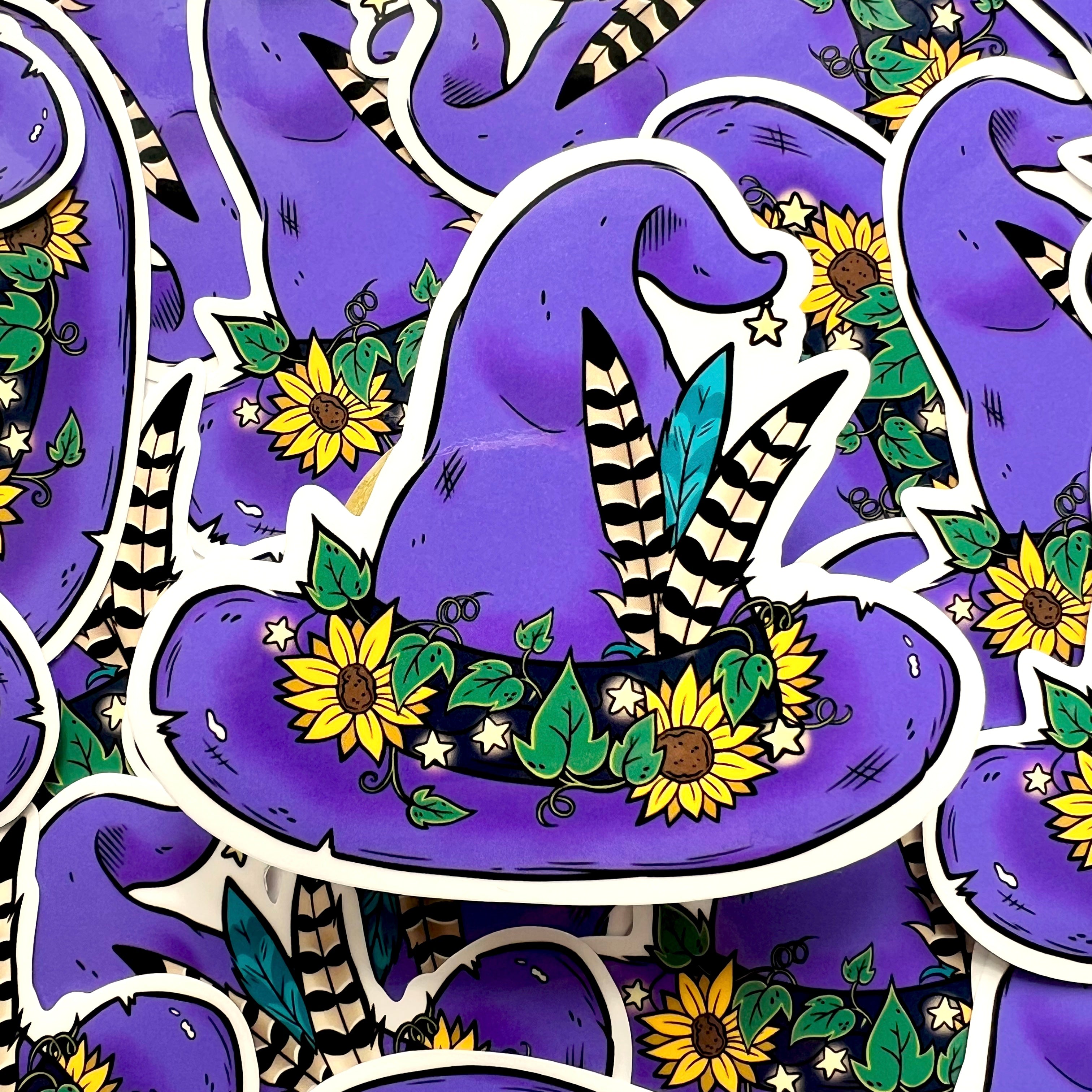 Summer Nights Witch Hat Sticker