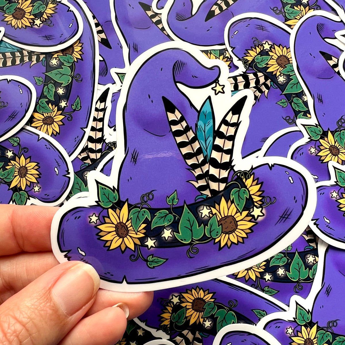 Summer Nights Witch Hat Sticker