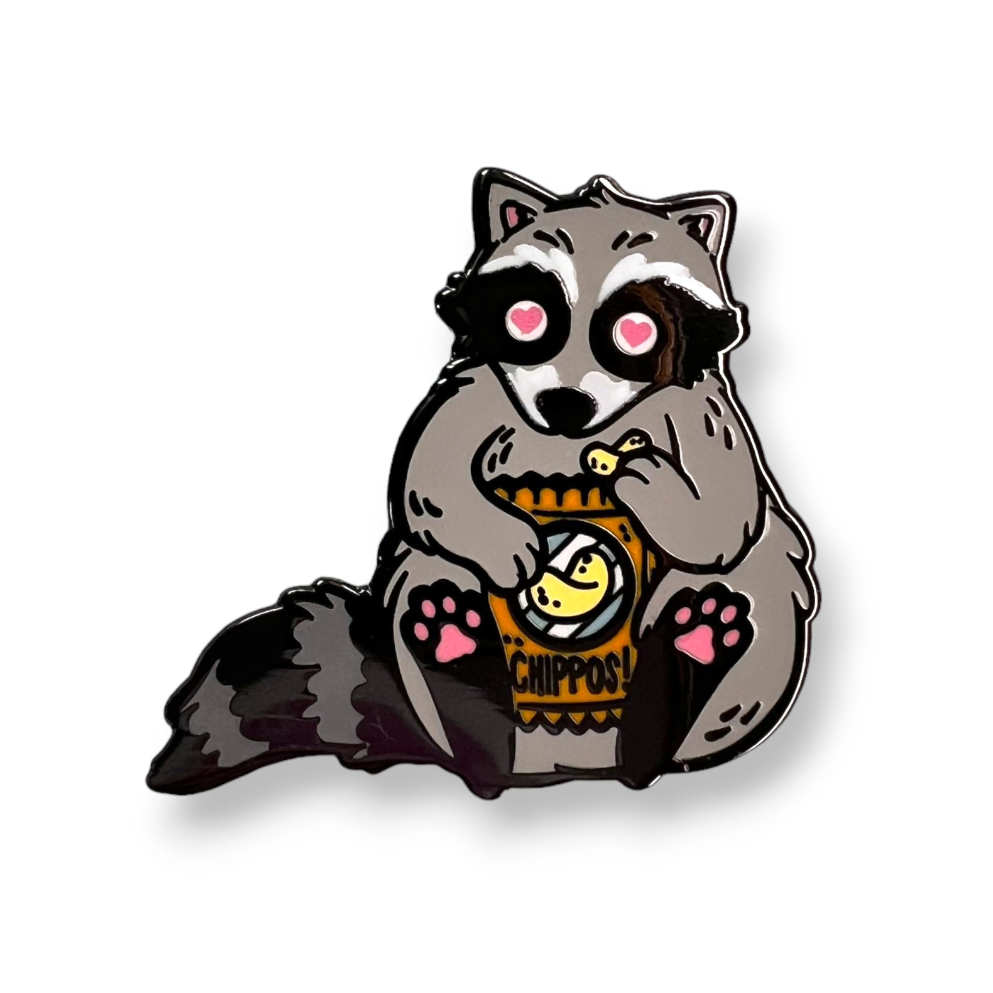 Snacky Boi Raccoon Pin