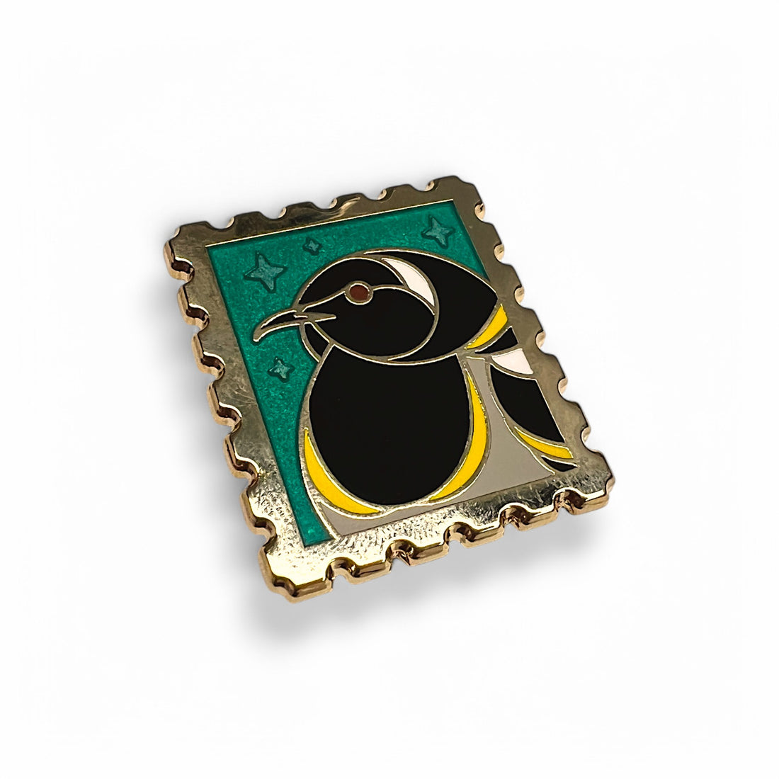 Par Avian I • Hihi Stitchbird Stamp Enamel Pin