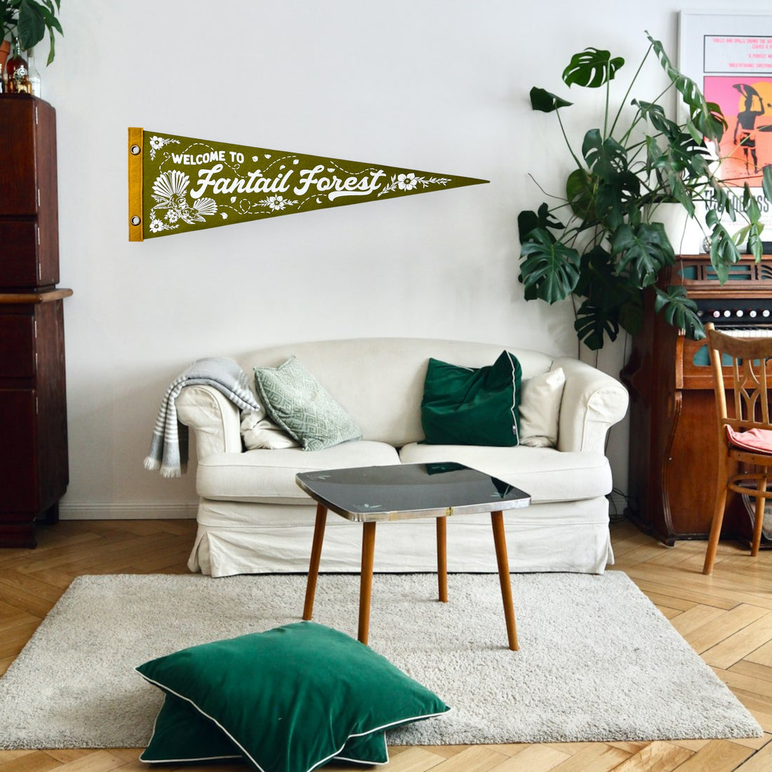 Fantail Forest Merino Wall Pennant