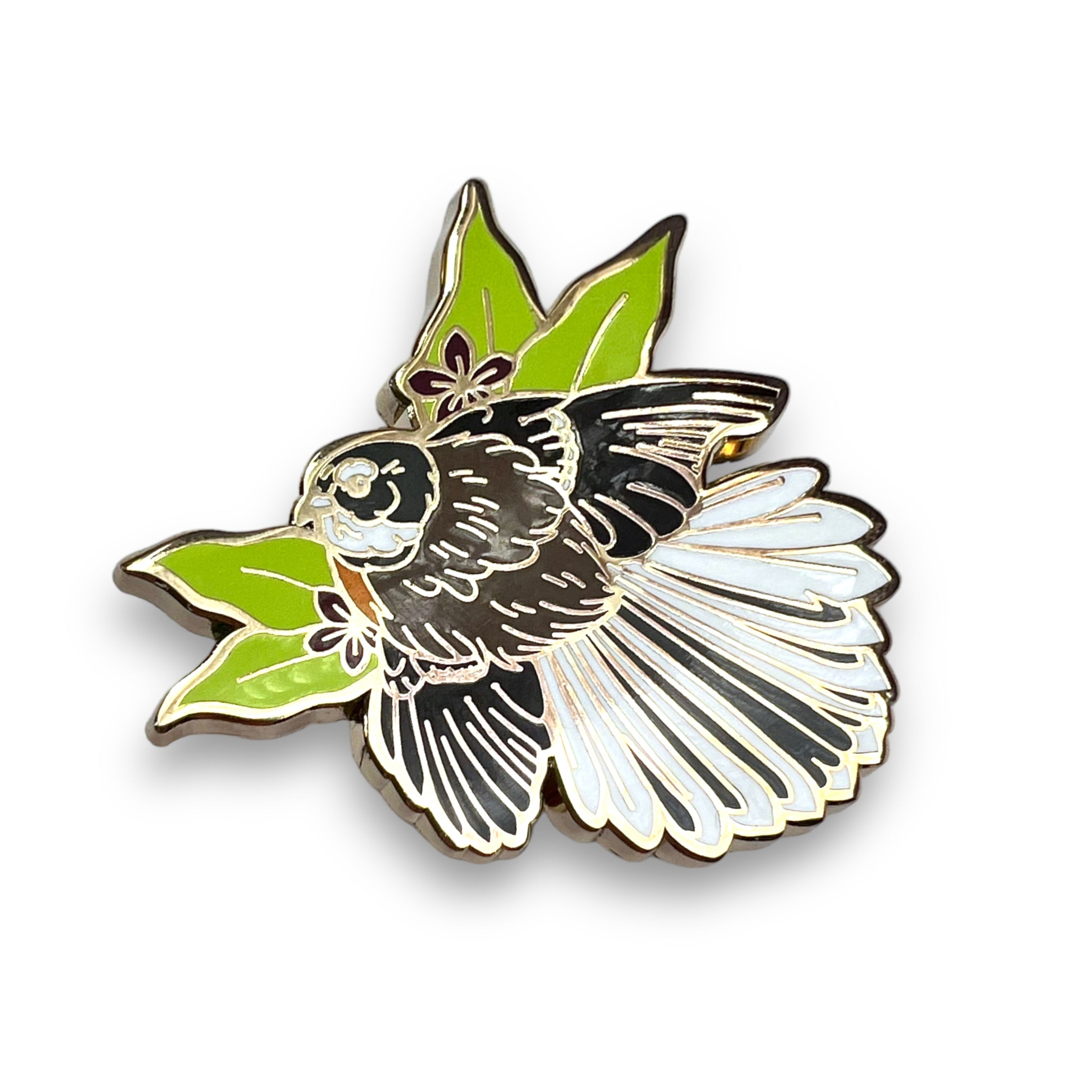 Pīwakawaka Fantail Enamel Pin