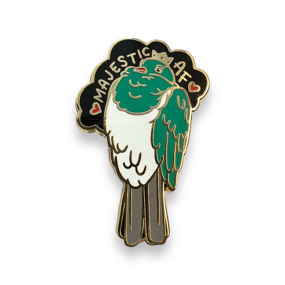 Majestic AF Kererū Enamel Pin