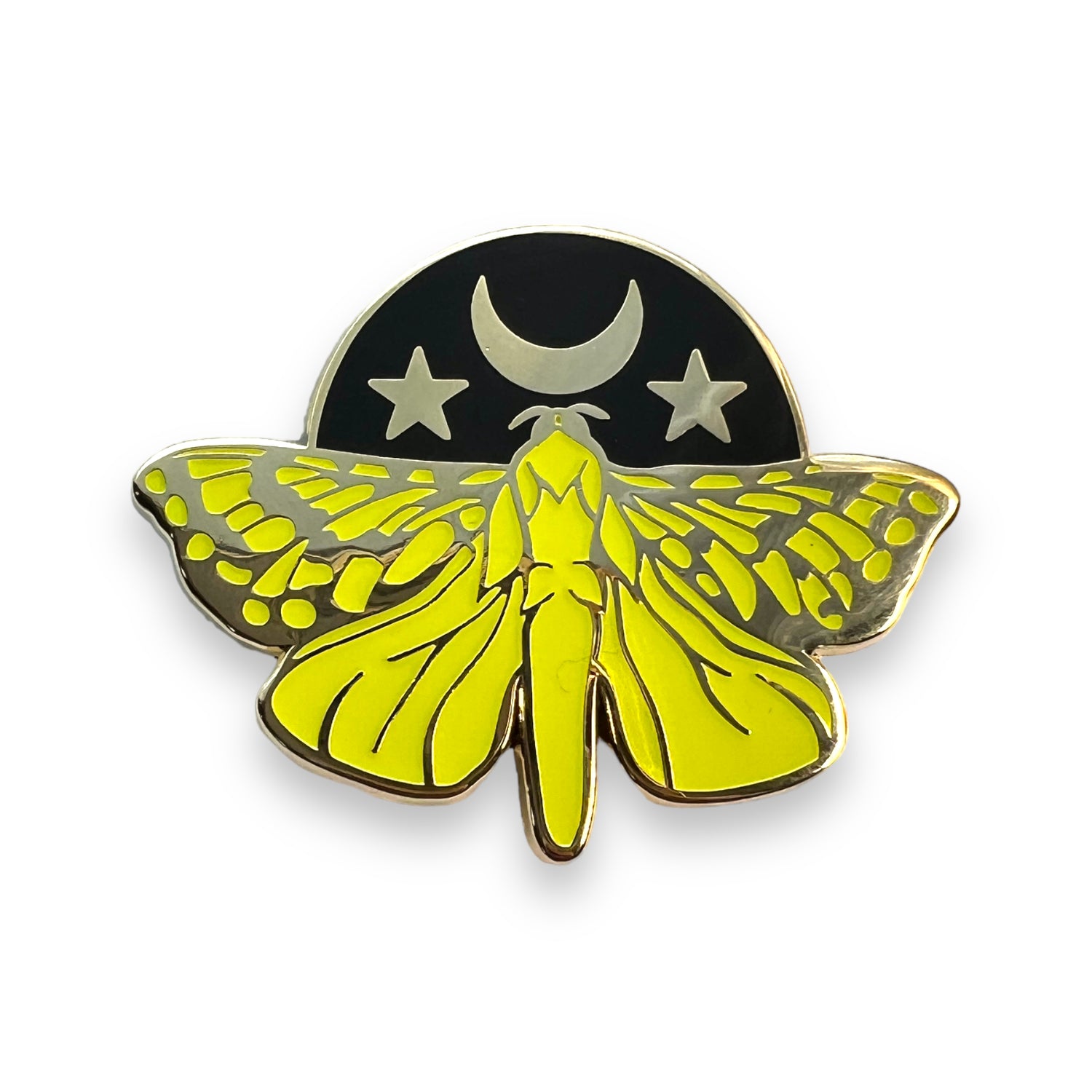 Glow-in-the-Dark Pūriri Moth Enamel Brooch