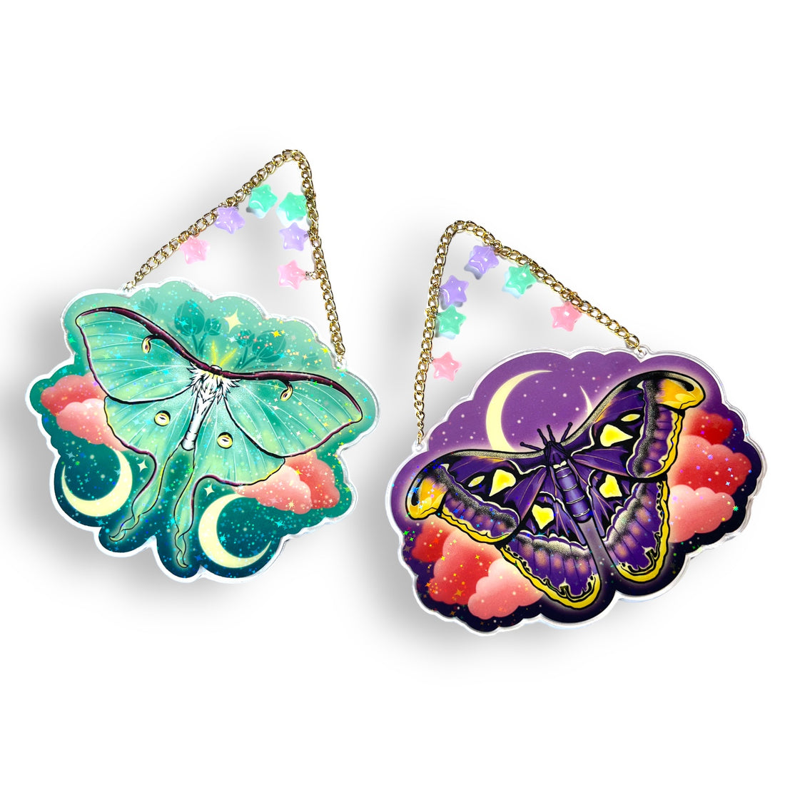 Moth Acrylic Wall Plaquettes Set [NO STAR BEADS]