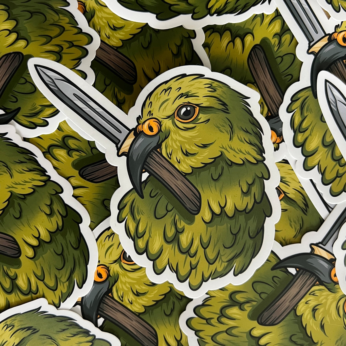 Crime Birds • Kea With Knife Sticker