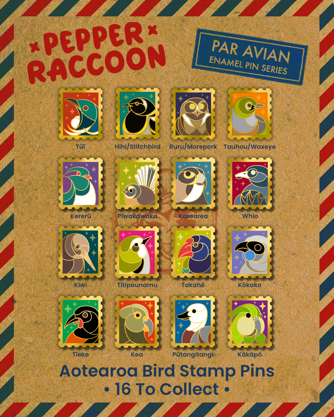 Par Avian Series IV • Enamel Pin Set