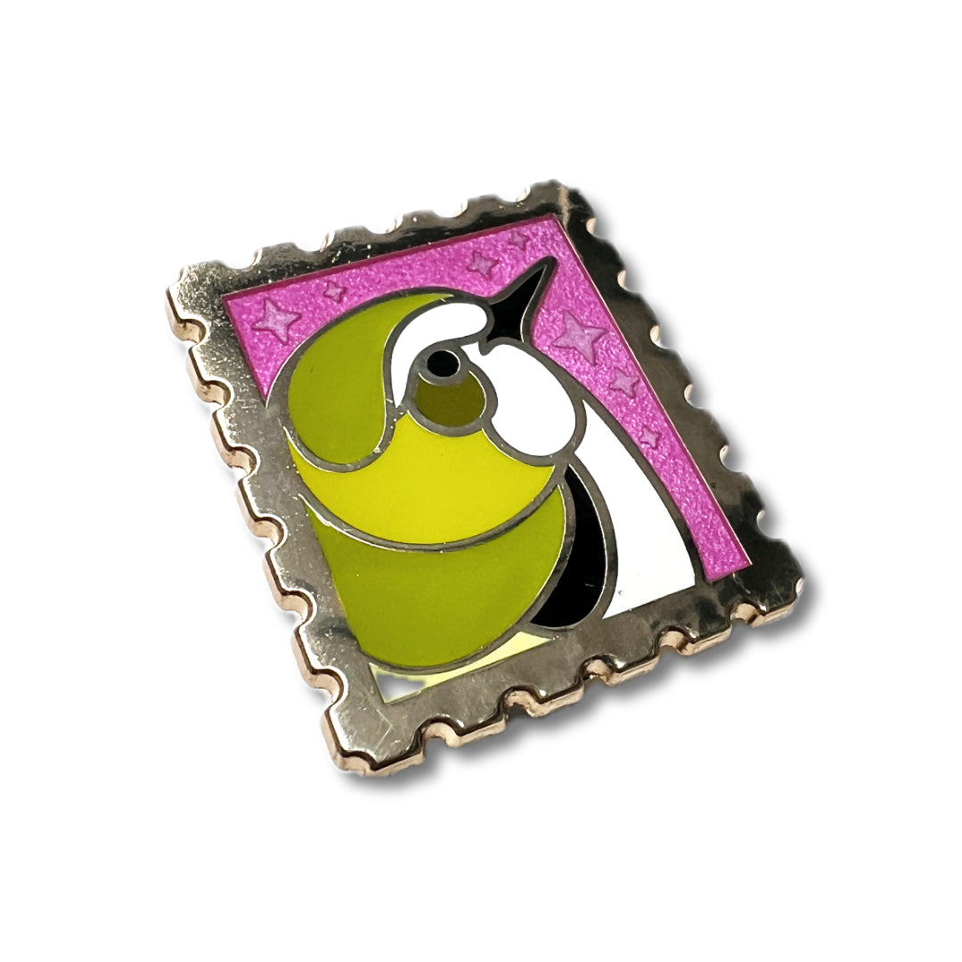 Par Avian III • Tītipounamu (Rifleman) Stamp Enamel Pin