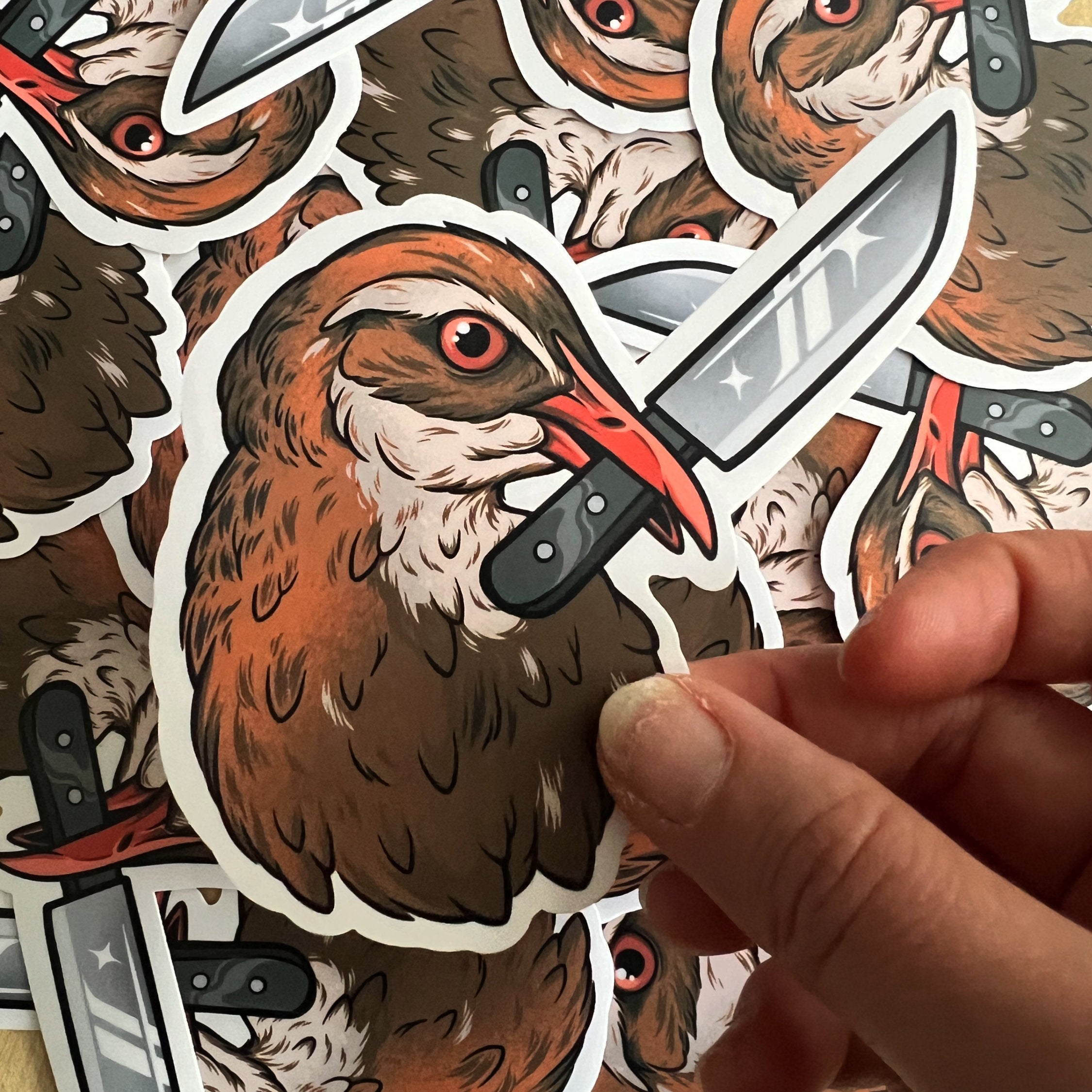 Crime Birds • Weka With Knife Sticker