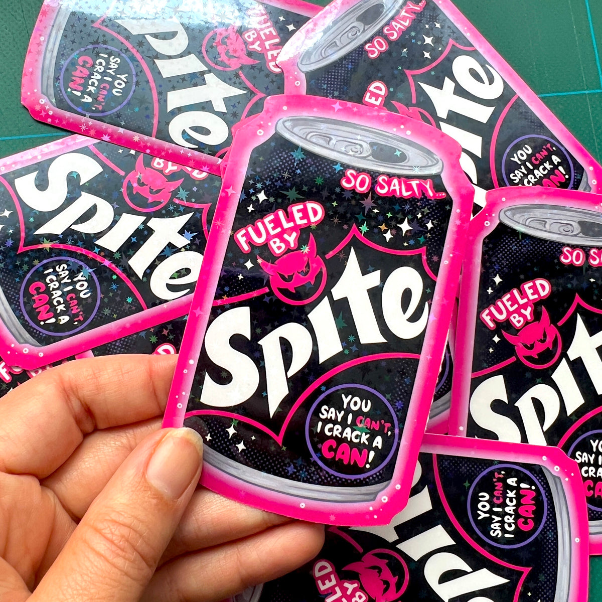 Fueled by Spite Sparkle Vinyl Sticker