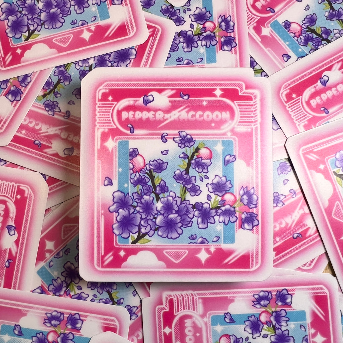 Cherry Blossom Game Cartridge Sticker