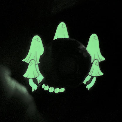 Glow-in-the-Dark Fungi Skull Pin