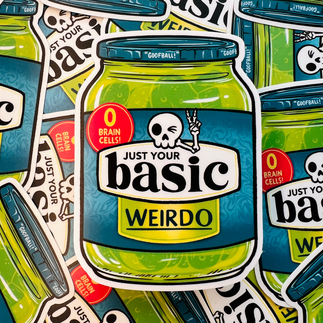 Just Your Basic Weirdo Pickle Sticker
