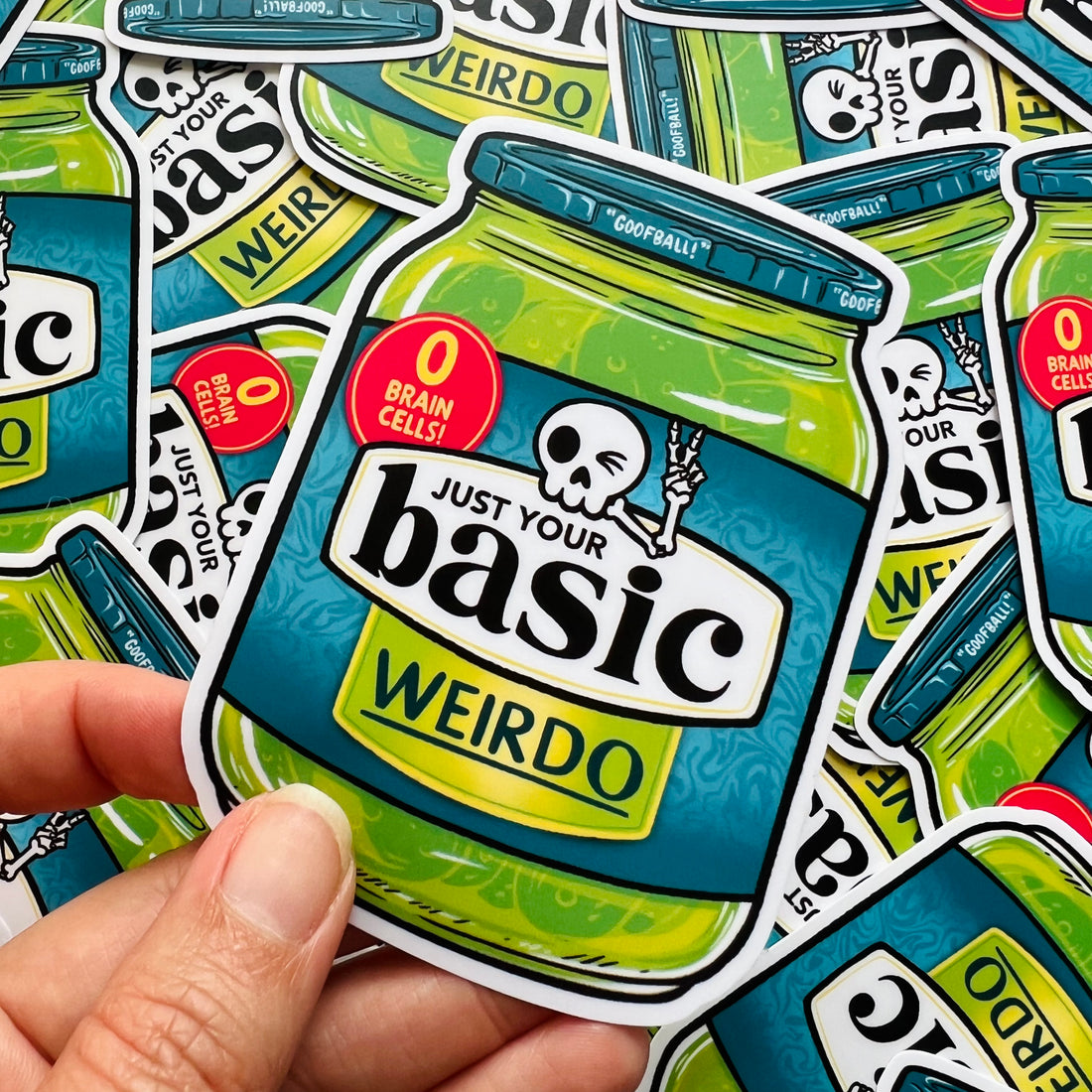 Just Your Basic Weirdo Pickle Sticker
