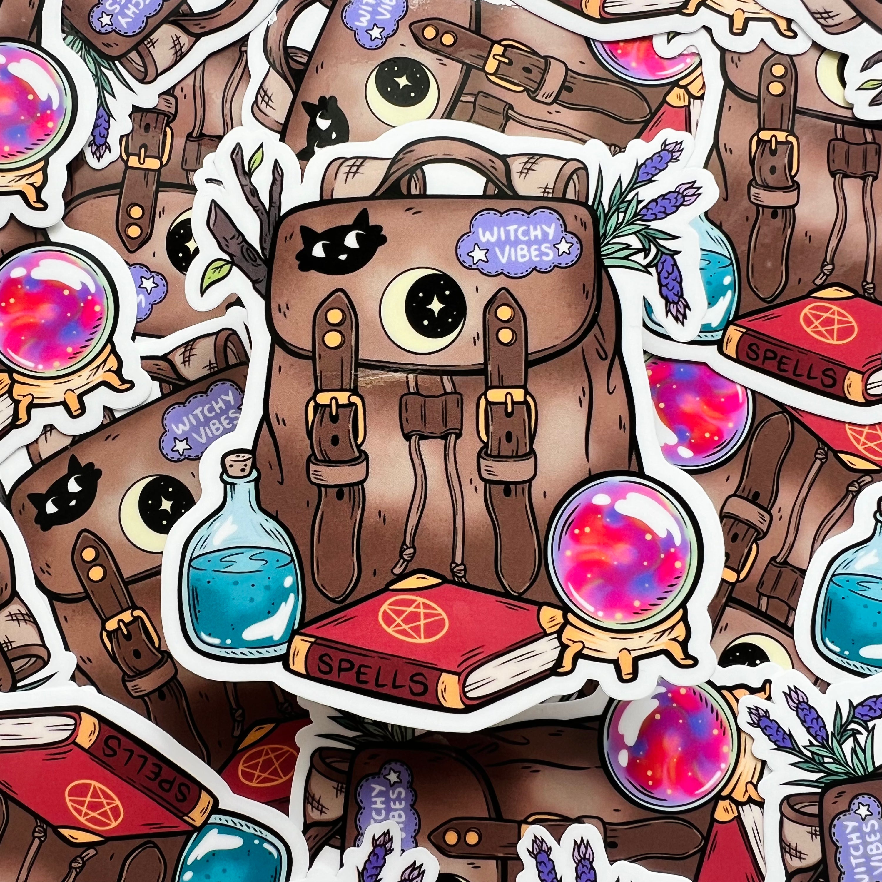 Summer Nights Witch Backpack Sticker
