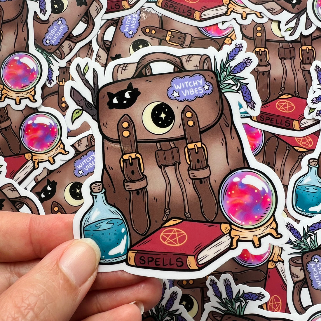 Summer Nights Witch Backpack Sticker