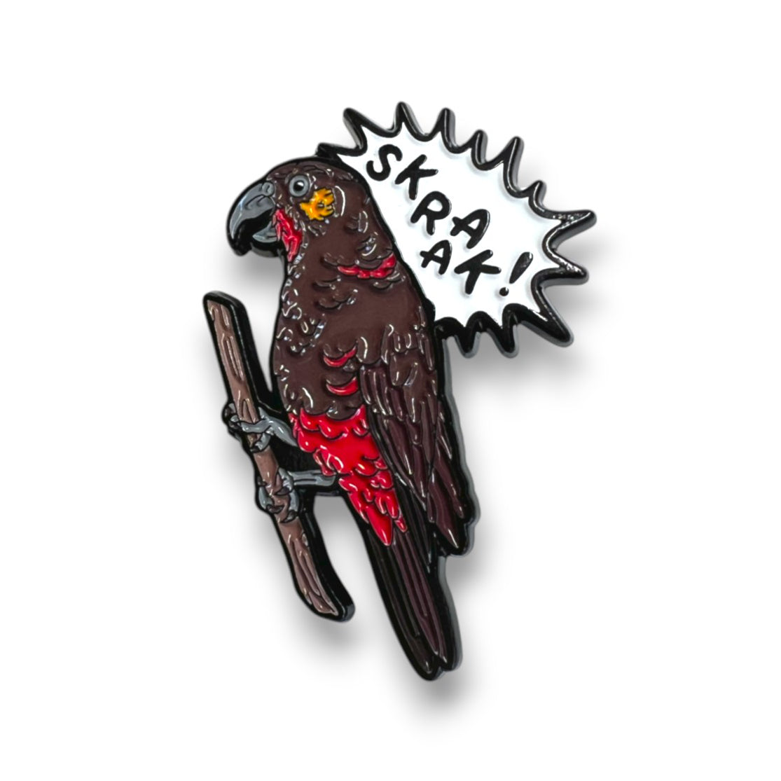 Skraak! Kākā Enamel Pin