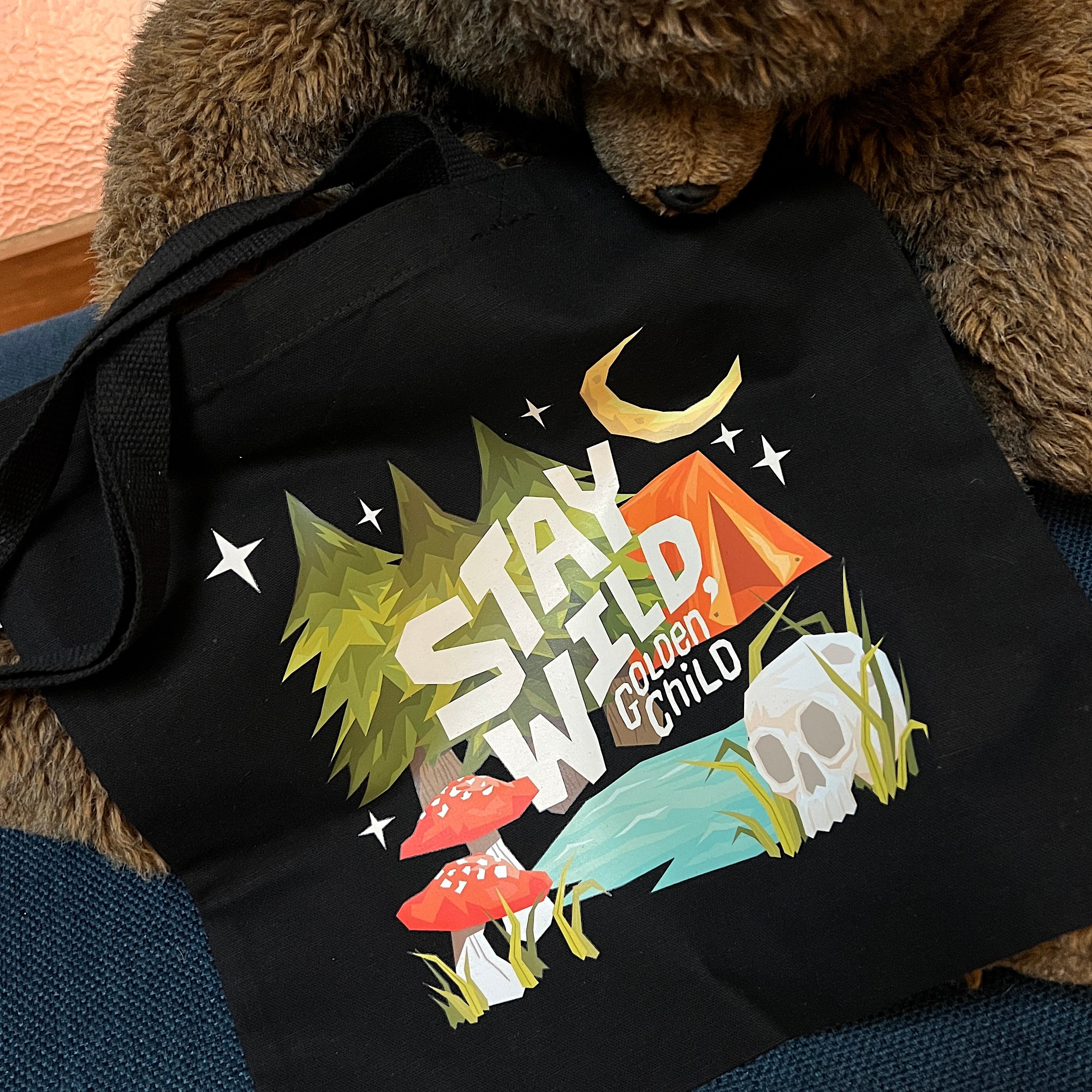 Stay Wild, Golden Child Tote Bag