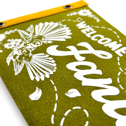 Fantail Forest Merino Wall Pennant