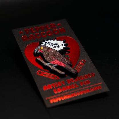 Skraak! Kākā Enamel Pin