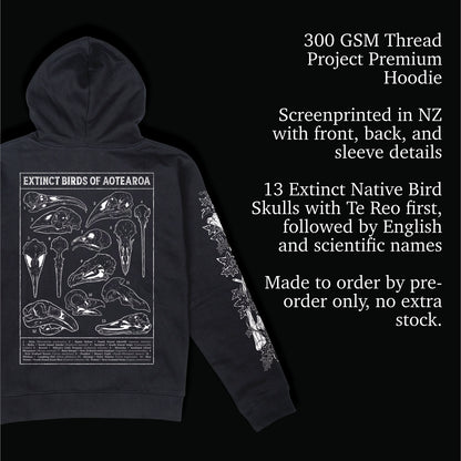Aotearoa Aeternum • Extinct Bird Skulls Hoodie