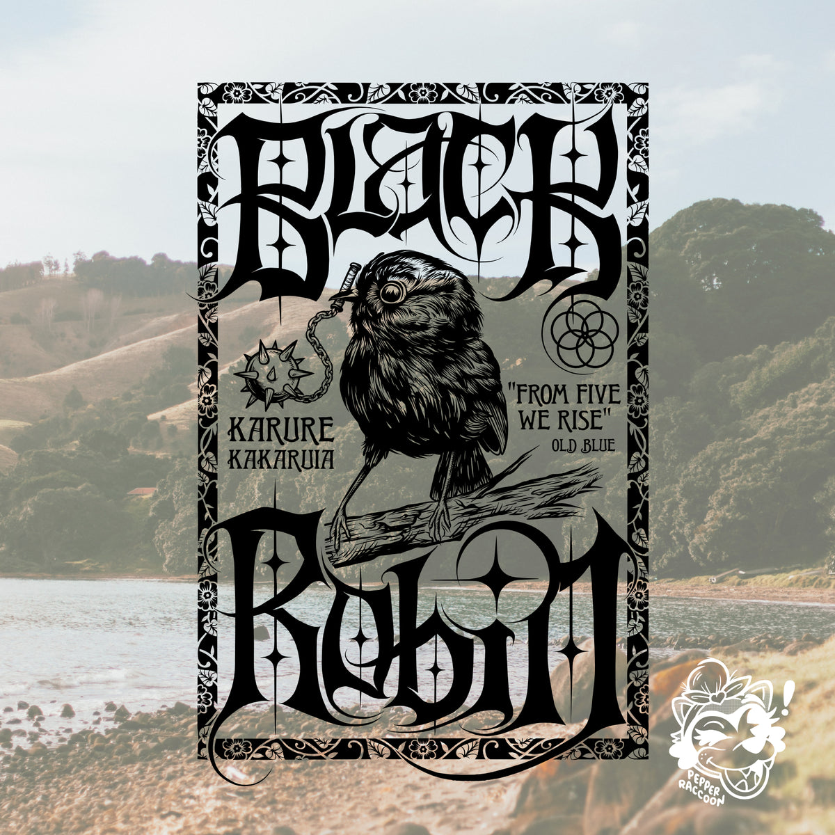 PRE-ORDER Black Robin T-Shirt • Bird Of The Year • Karure/Kakaruia
