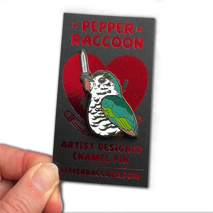 Crime Birds • Shining Cuckoo With Knife Pin