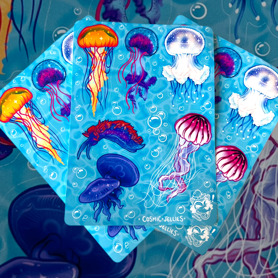 Cosmic Jellyfish Sticker Sheet