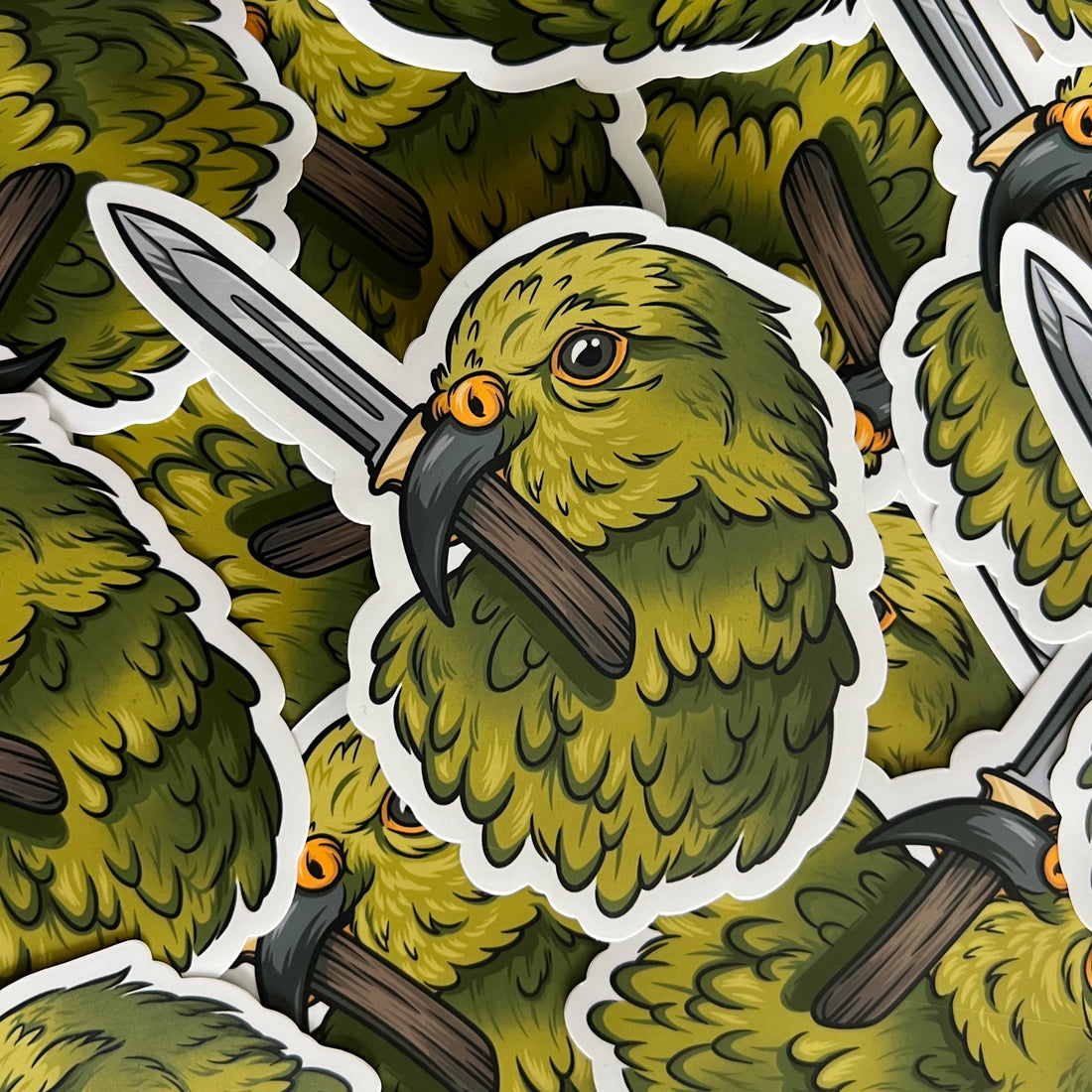Crime Birds • Kea With Knife Sticker