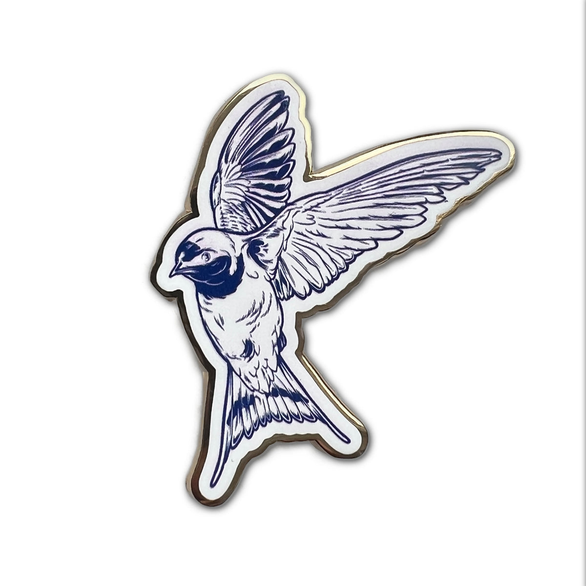 Porcelain-Style Welcome Swallow Pin