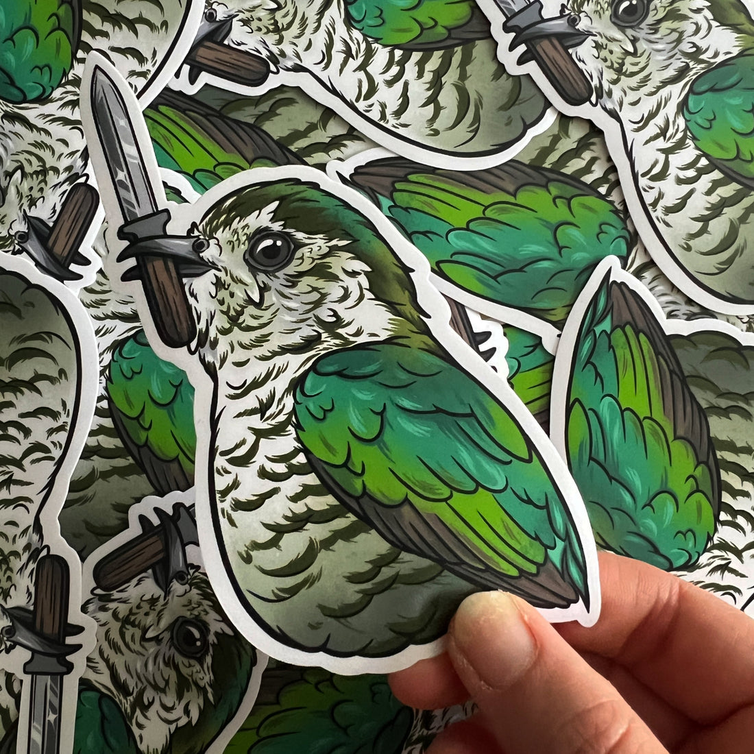 Crime Birds • Shining Cuckoo With Knife Sticker