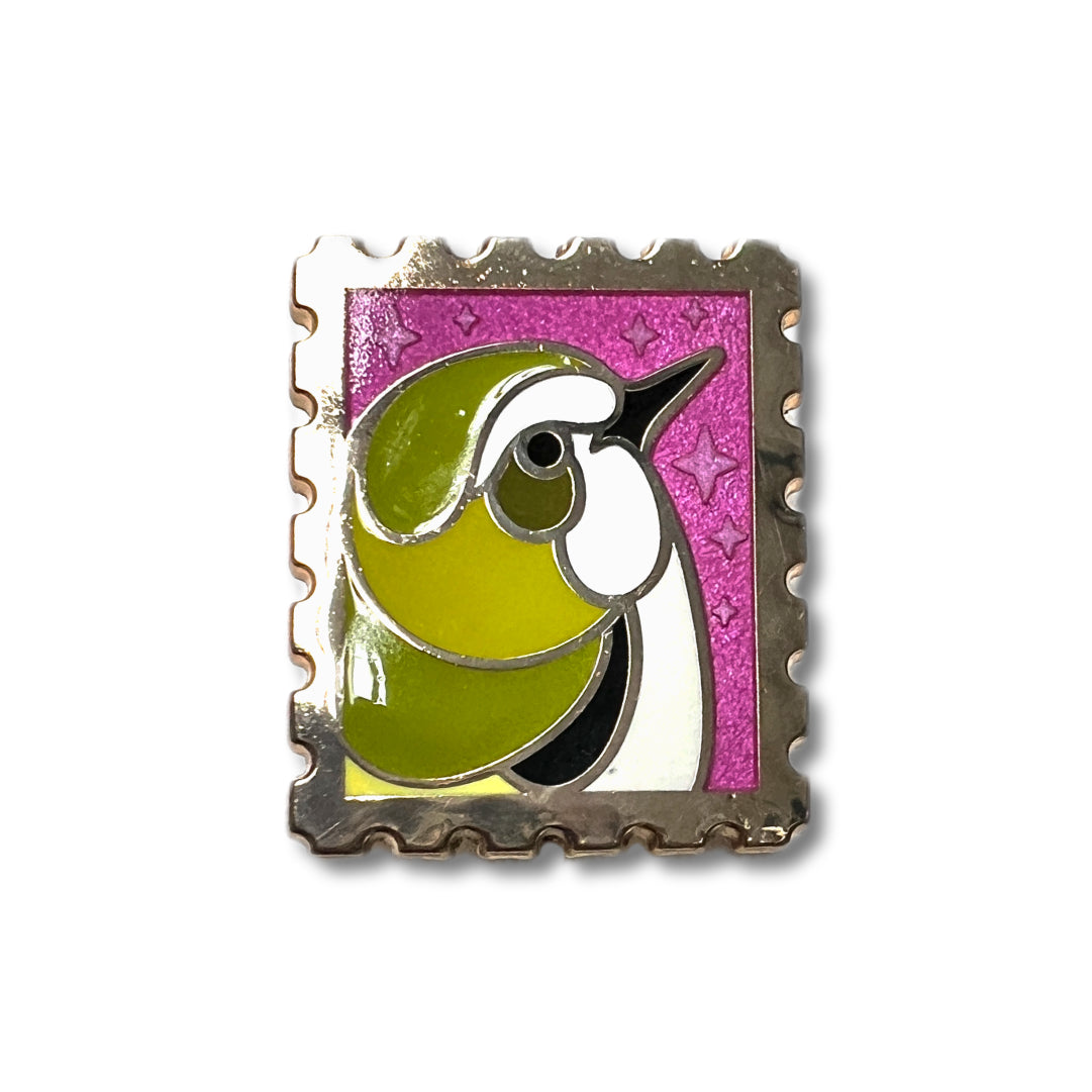 Par Avian III • Tītipounamu (Rifleman) Stamp Enamel Pin