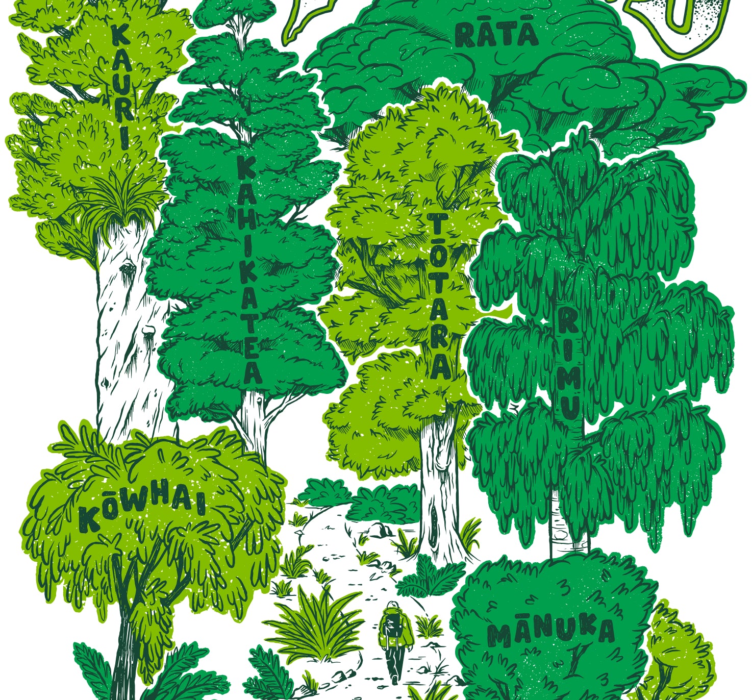 Trees Please T-Shirt • Aotearoa Native Trees – Pepper Raccoon