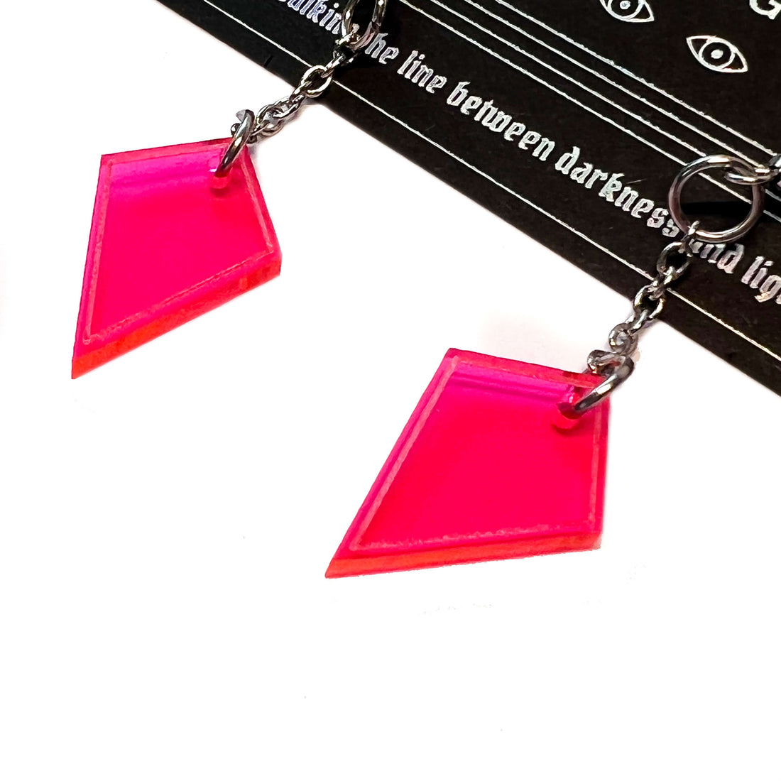 Neon Diamond Chain Earrings