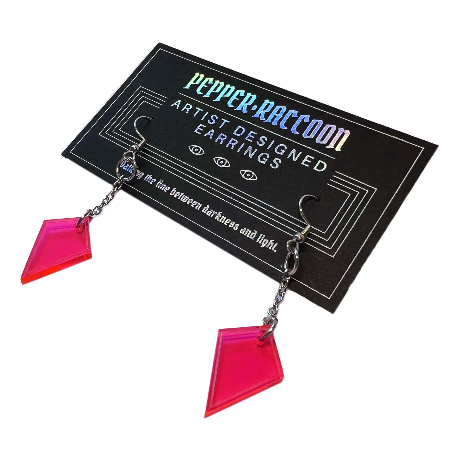 Neon Diamond Chain Earrings