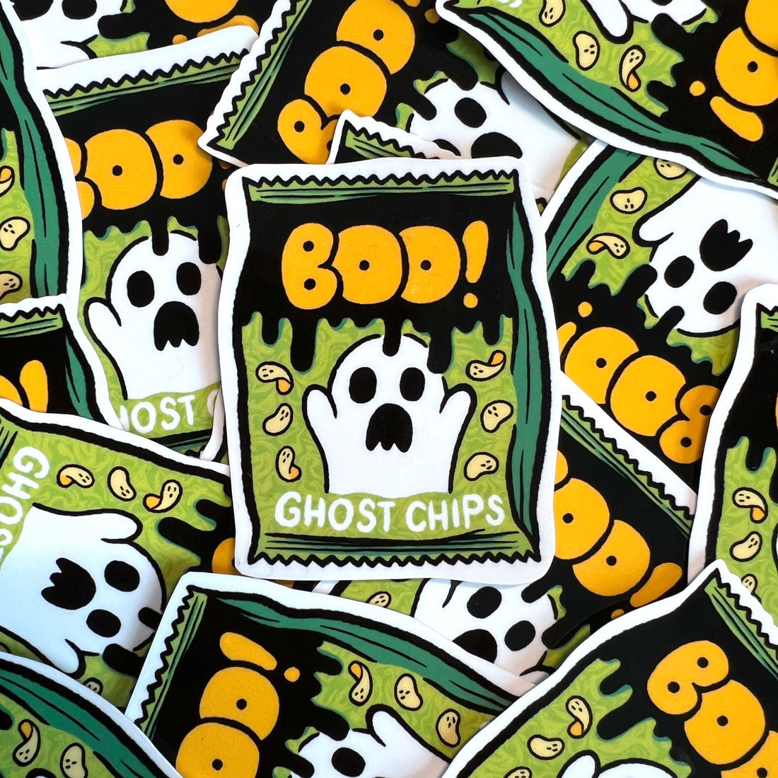 Boo! Ghost Chips Sticker