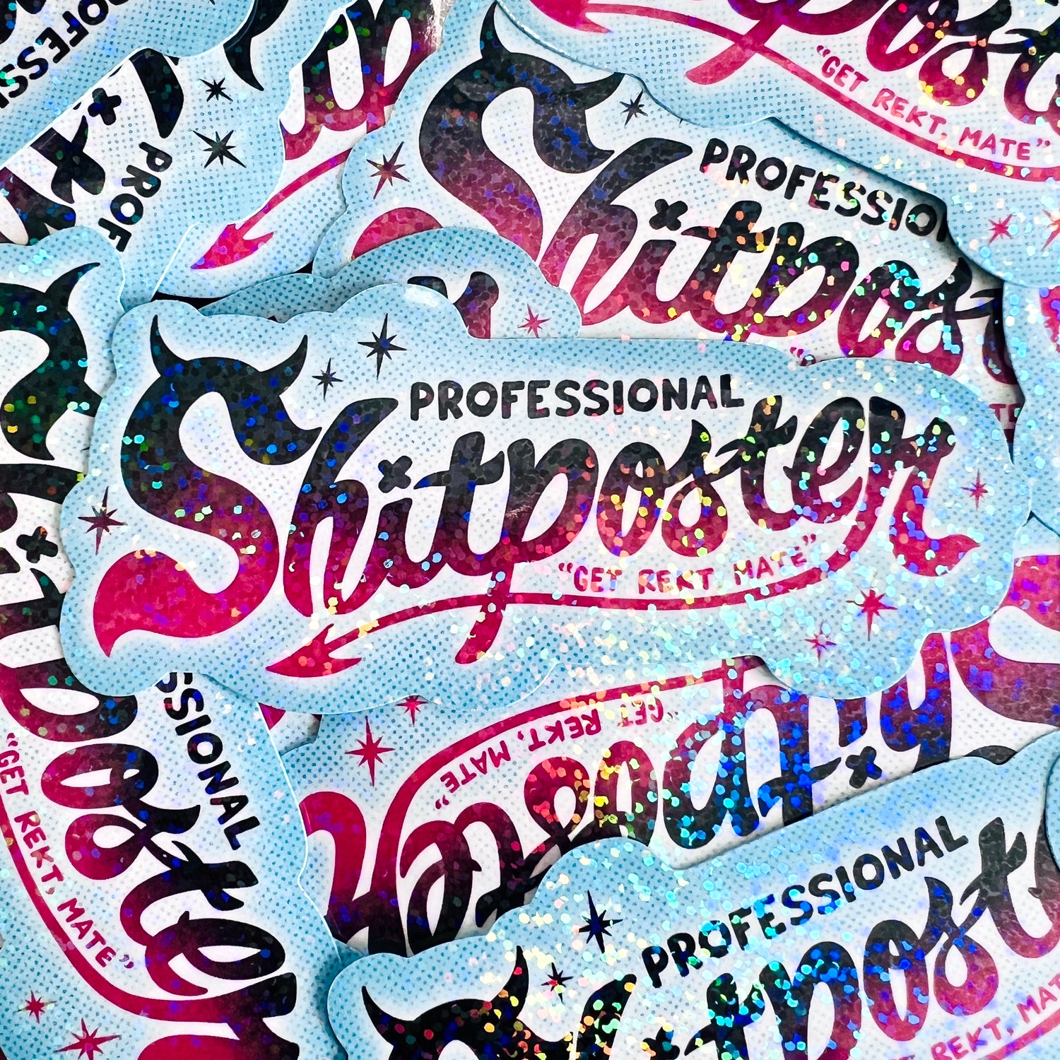 Professional Sh*tposter Glitter Sticker