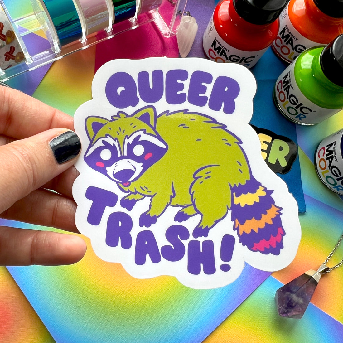 Queer Trash! Jumbo Vinyl Sticker
