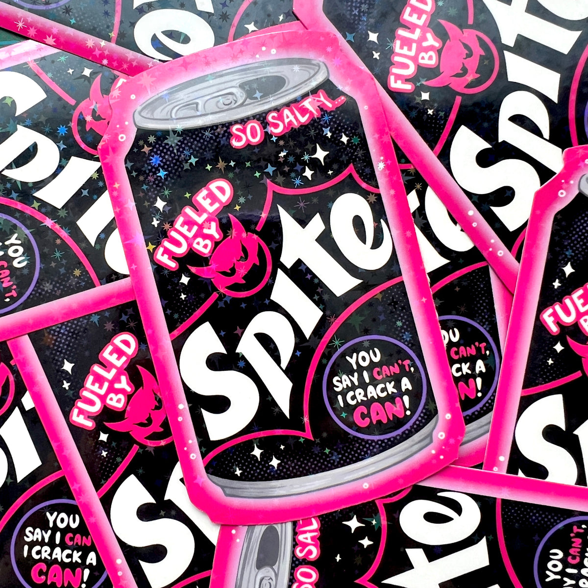 Fueled by Spite Sparkle Vinyl Sticker
