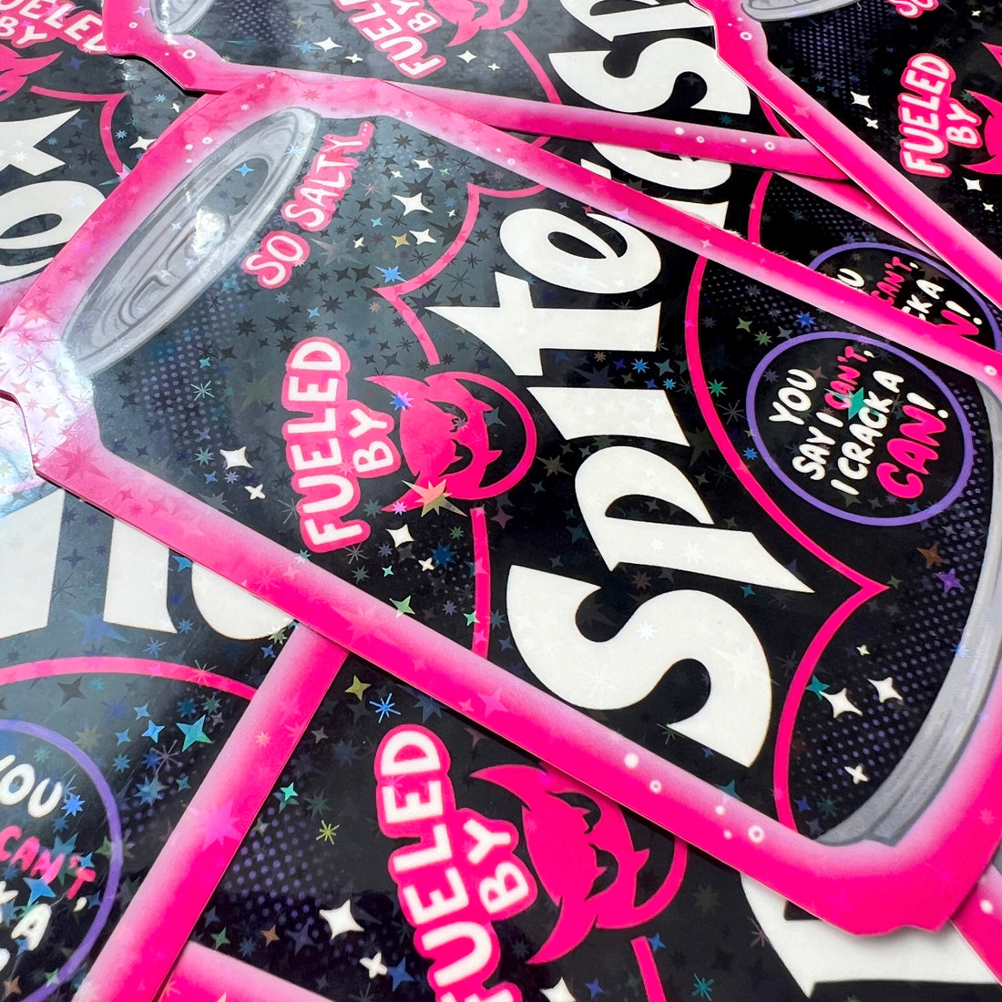 Fueled by Spite Sparkle Vinyl Sticker