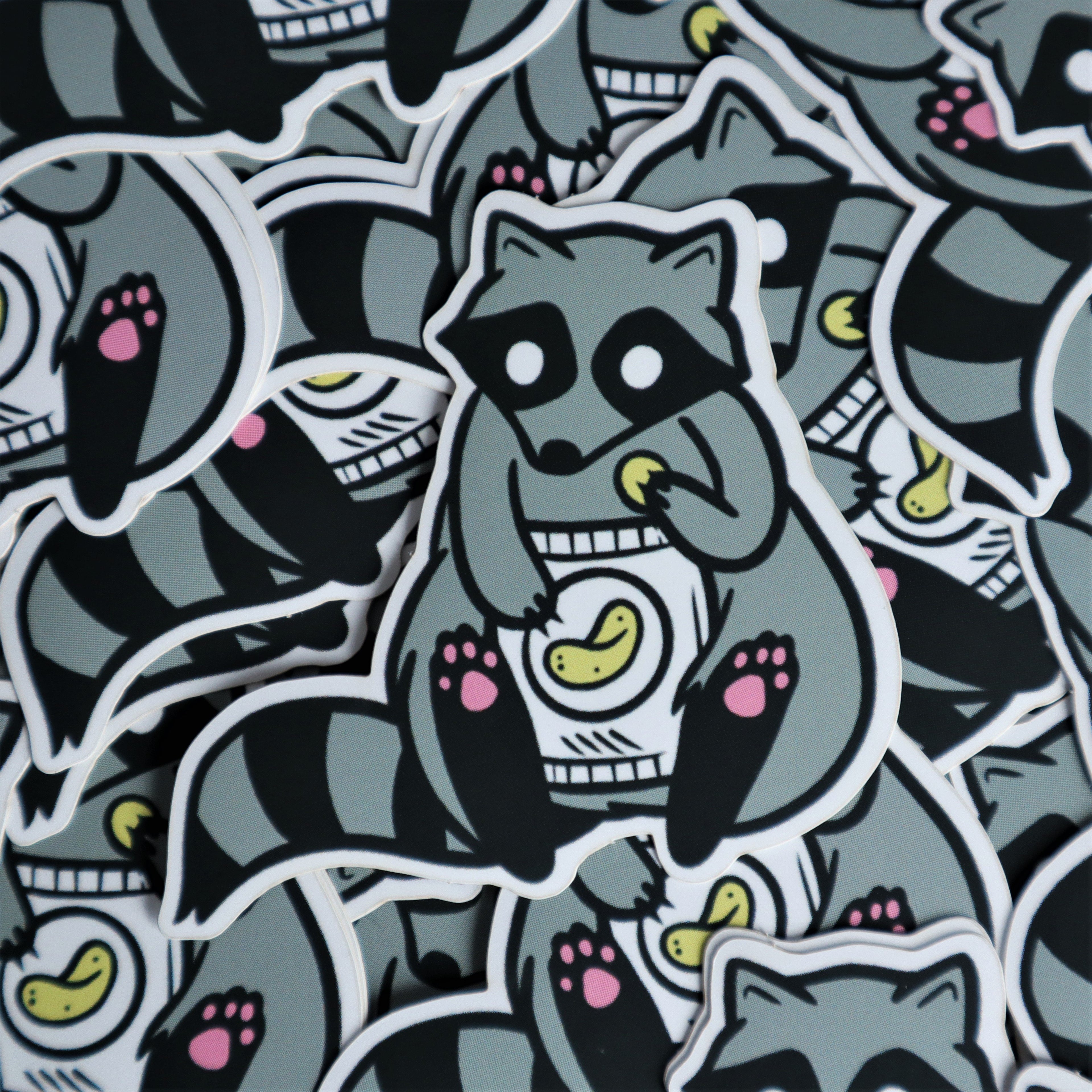 Snacky Boi Raccoon Sticker